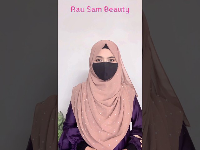 Simple School Hijab 🦋 Tutorial With Mask #shorts