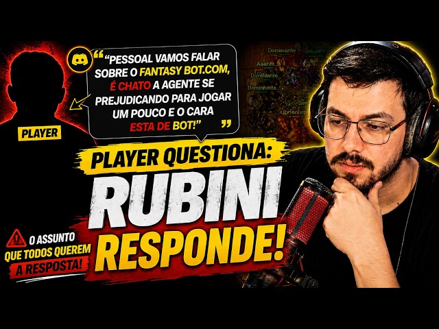 PLAYER QUESTIONS RUBINI ABOUT BOTS ON RUBINOT #FinanceirandoPlay