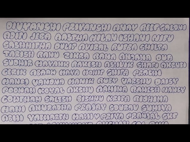 Comment Your Name & Get Bubble Letter Art LIVE 🔴 Darklightarts143#calligraphy #art #fonts #artlovers