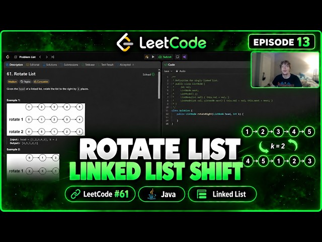 Why k % n Fixes Rotate List | LeetCode #61 (Medium)