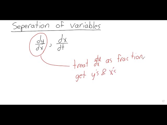 DE 2024 W2D1 Separation of variables