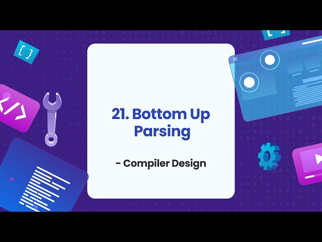 21. Bottom Up Parsing | Compiler Design and Construction