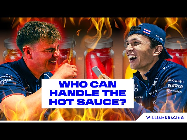 ALEX ALBON & MECHANICS VS HOT SAUCE | Spicy Taste Test | Mexico City Grand Prix | Williams Racing