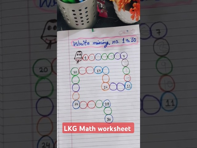 LKG MATHS WORKSHEETS/Best 10 page worksheet for class LKG students #lkgworksheet #math