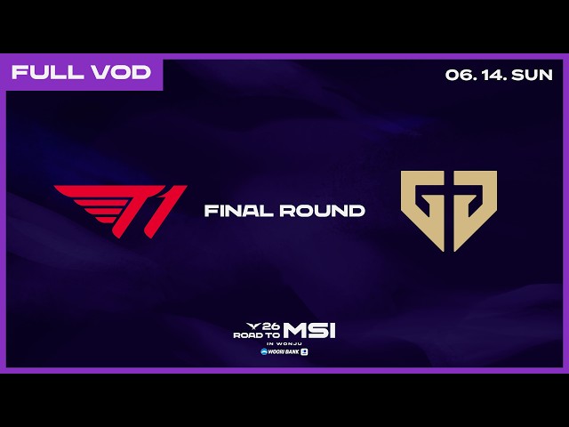 T1 vs GEN | 2026 LCK Road to MSI: Final Round
