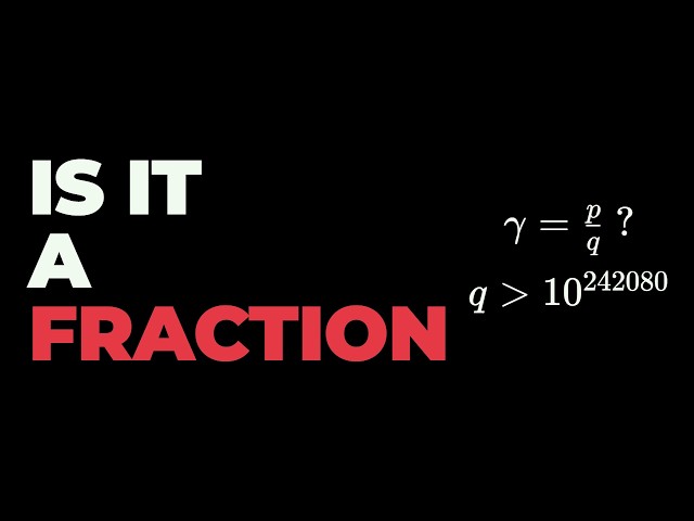 The Number We Can't Prove Is A Fraction Or Not