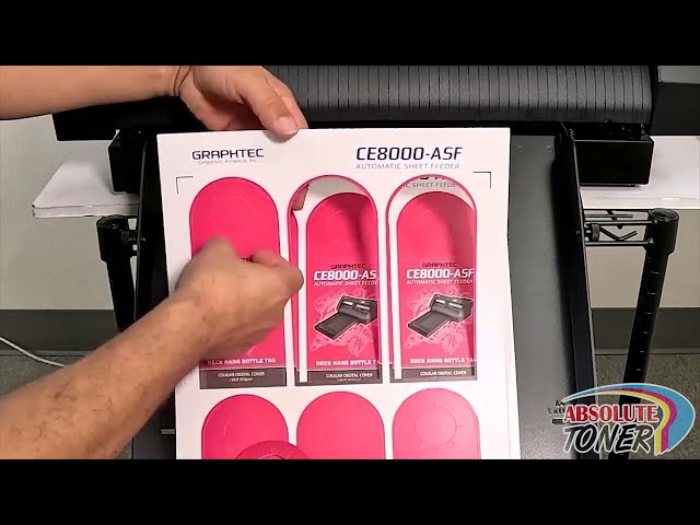 Graphtec CE8000-ASF Auto Sheet Feeder Cutting and Scoring Card Stock Demonstration