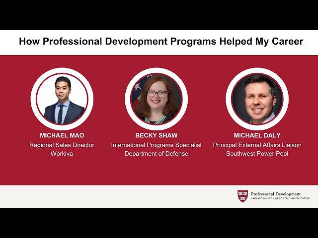 Panel Discussion: How Professional Development Programs Helped My Career