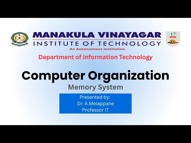 Memory System | Computer Organization