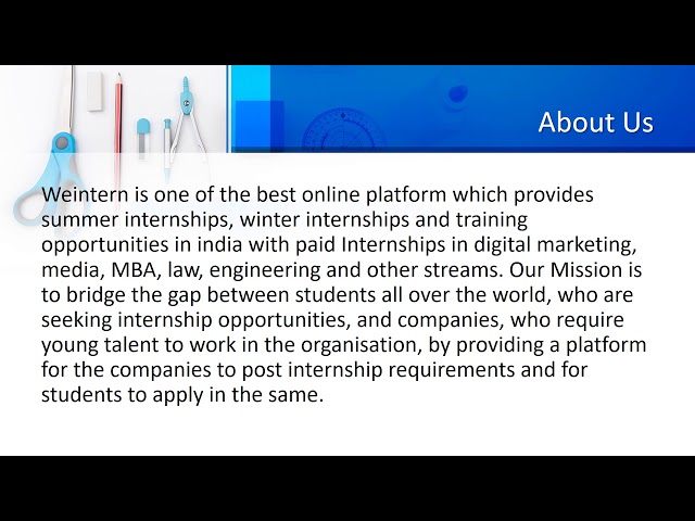 CV with Cover Letter | WeIntern