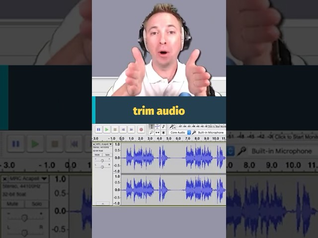 Trim Audio Inside Audacity - Beginner Tutorial #podcast #audacity