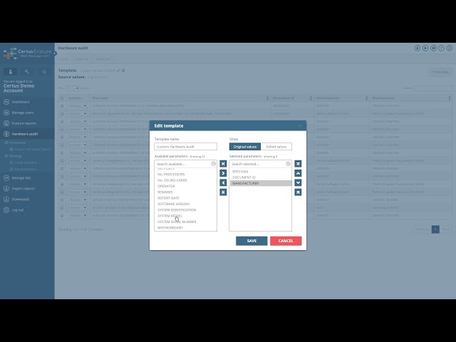 Tutorial 4: Hardware audit Certus Software