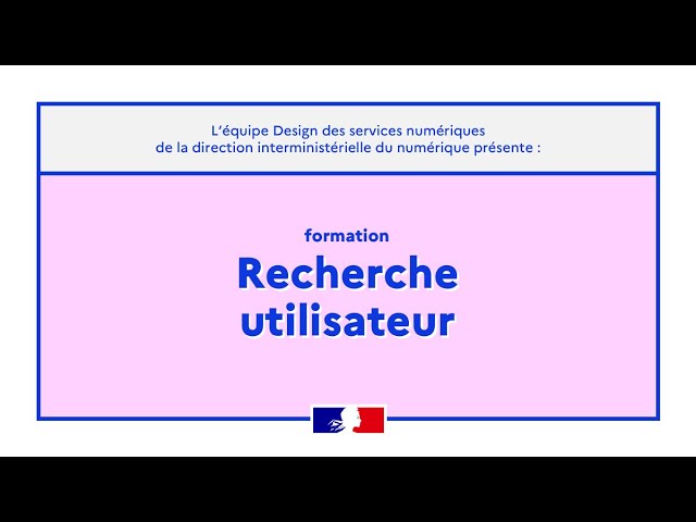 Formation recherche utilisateur