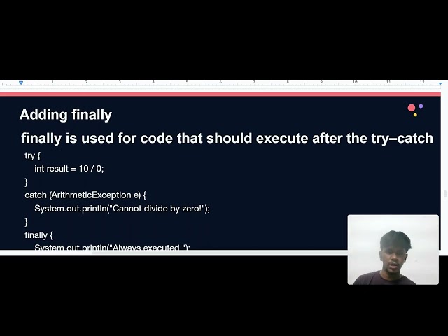 Exception Handling -- JAVA