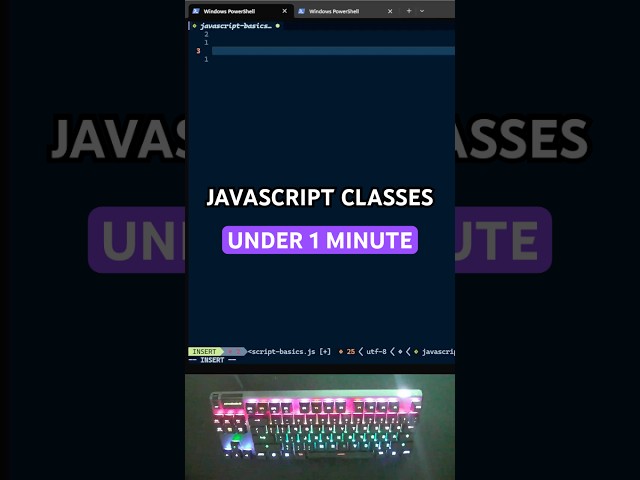 Learn JavaScript Classes in Under a Minute #javascript #programming