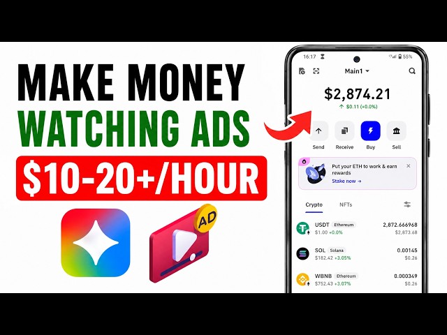 how to make money watching from video ads 10-20$+/hours" by claude/Gemini/antigavity ai