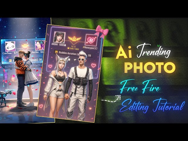 Free Fire Trending dynamic 3D animation image TrendGamini | Gemini Copule Ai Photo Editing Trend ⚡