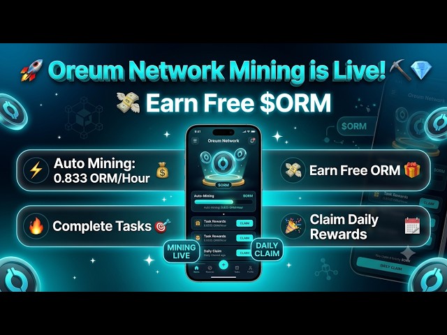 Free Crypto Mining ORM Tokens Without Investment #OreumNetwork #ORM #MiningApp