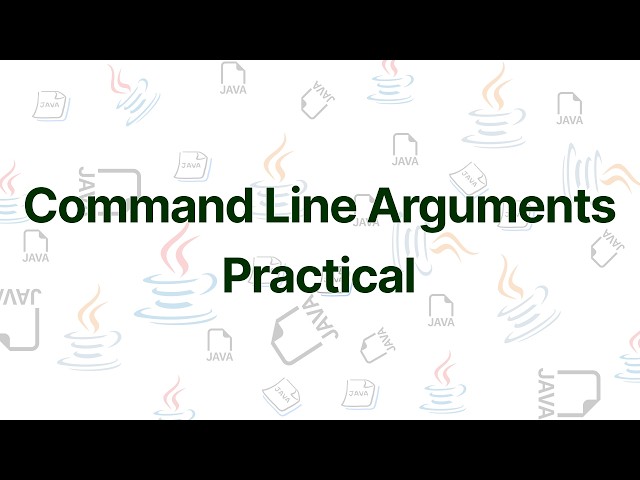 CMP 175 Java Unit 2.7 | Command Line Arguments Practical