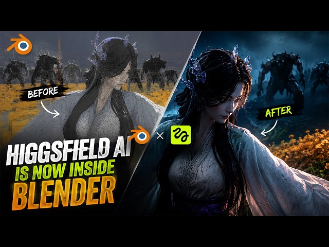 Higgsfield AI Is NOW Inside Blender! 🤯 | See the Before  & After