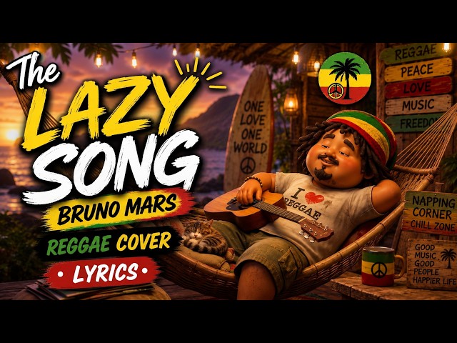 The Lazy Song – Bruno Mars | Reggae Cover • Lyrics