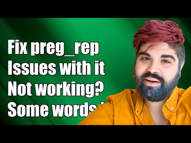 Fixing preg_replace Issues: Why It's Not Working for Some Words/Characters