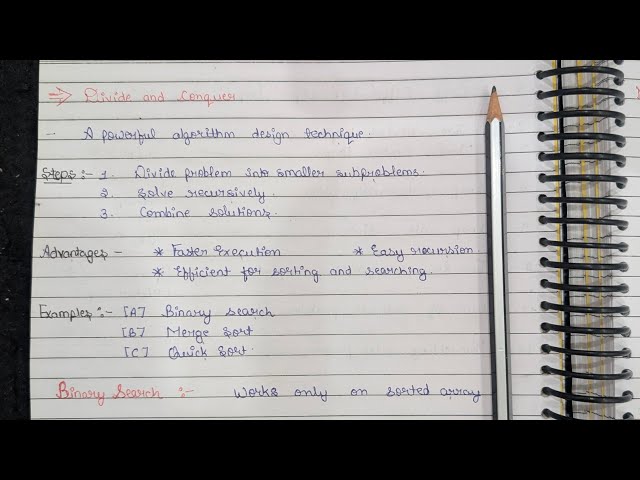 Lec 3 | Divide and Conquer ~ Binary Search, Merge Sort & Quick Sort | Analysis & Design of Algorithm