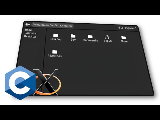 Implementing a GUI File Explorer from Scratch in C with minimal Dependencies