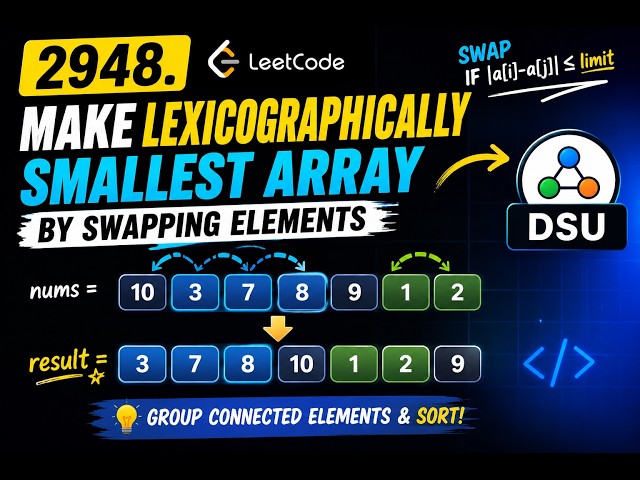 2948. Make Lexicographically Smallest Array by Swapping Elements