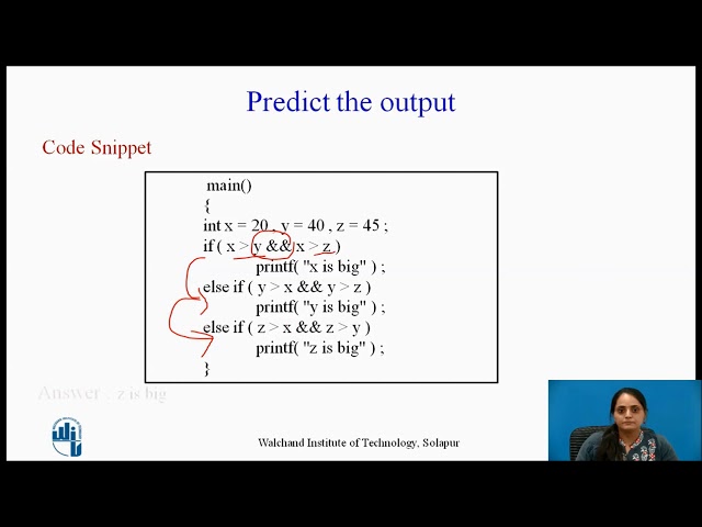 Decision Making Statements : if-else if ladder