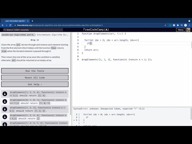 Drop It -  FreeCodeCamp challenge.