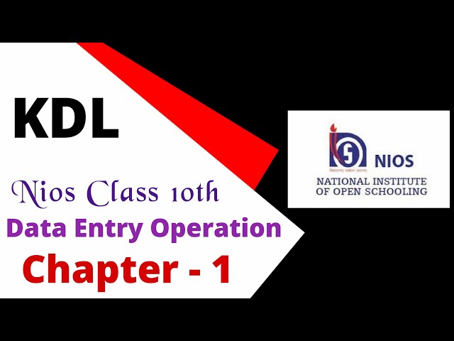 CH-1 Basic Of Computers || DATA ENTRY || CLASS 10TH || NIOS