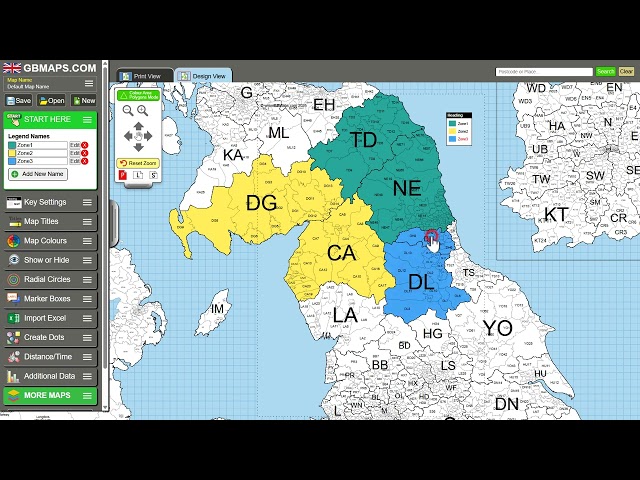 Creating your first simple postcode territory map