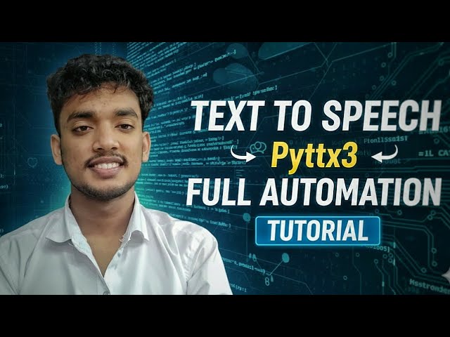 Python Text to Speech Bangla: pyttsx3 Tutorial