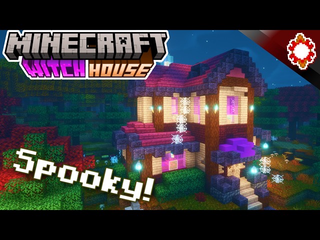 COZY WITCH HOUSE - Minecraft How to Build a Dappled Forest Witch House Tutorial