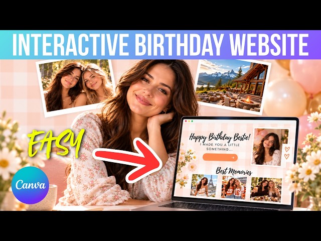 How to Make an Interactive Birthday Website in Canva (Beginner Friendly!)