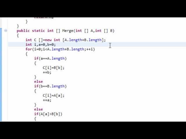 Merge Sort coded in Java