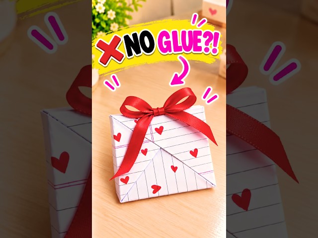 ❌ No glue paper Gift Box DIY🎁| Easy Paper Box Making Tutorial|Handmade Gift Box #youtubefestivedrop
