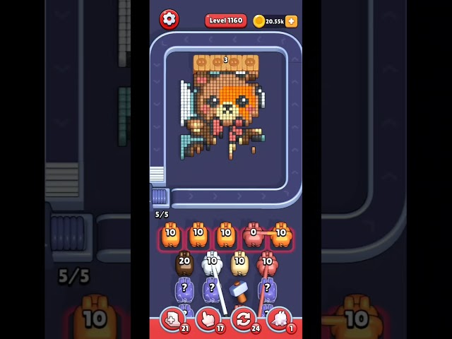Pixel Flow How to beat Level 1160 walkthrough solution, no power ups(no commentary just chill music)