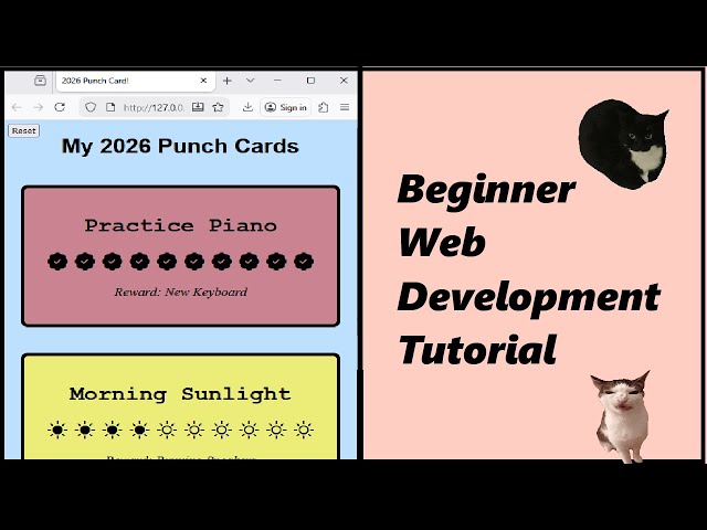 ✅ Learn By Coding Punch Cards | Beginner Web Development Tutorial using HTML, CSS, and JavaScript