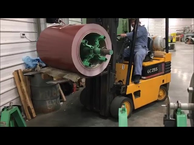 Loading Coil to Manual uncoiler