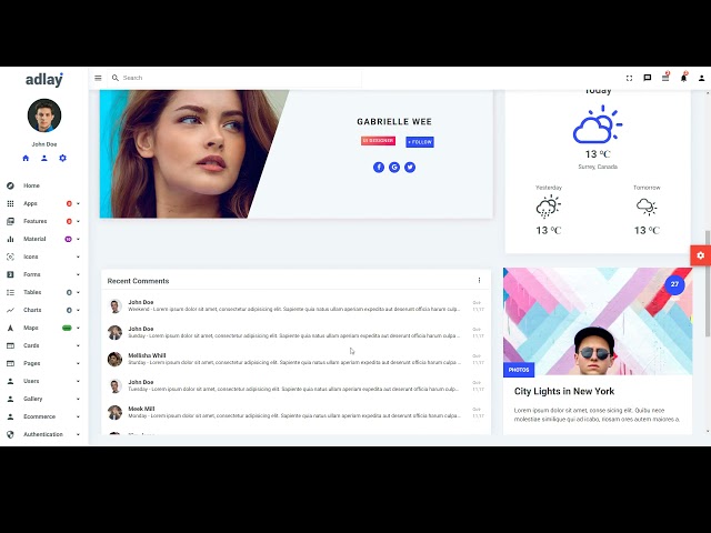 Adlay - Angular 12 Material Admin Template angular12 admin dashboard