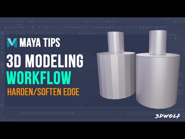 Maya Tutorial - How to Get Rid of Hard Edges in Autodesk Maya | Harden/Soften Edge Tool