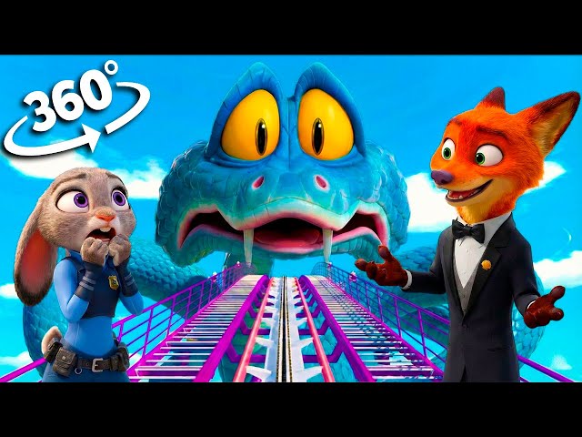 360° INSANE ZOOTOPIA 2 Roller Coaster! | 8k VR