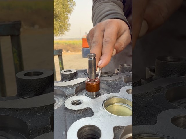 Mastering Head Spring Lock Tutorial assumbled #shortsfeed #engine #head #valve #lock #hotfix #skills