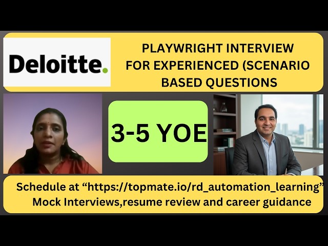 Playwright Automation Interview for Testers | QA Automation Interview | Playwright Tutorial
