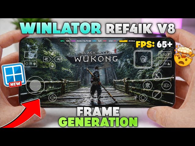 Winlator REF4IK Frame Generation is INSANE! 🔥 Black Myth Wukong at 70FPS - Best settings 🎮