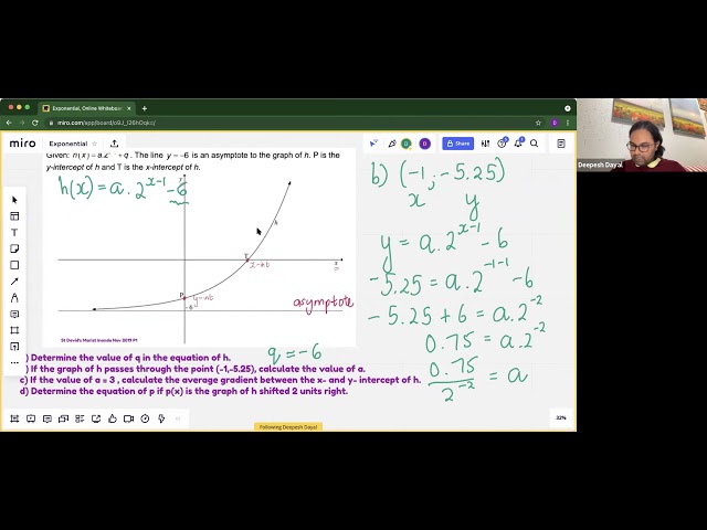 Grade 11 Functions:  Lesson 6 - Exponential Graphs Interpretation