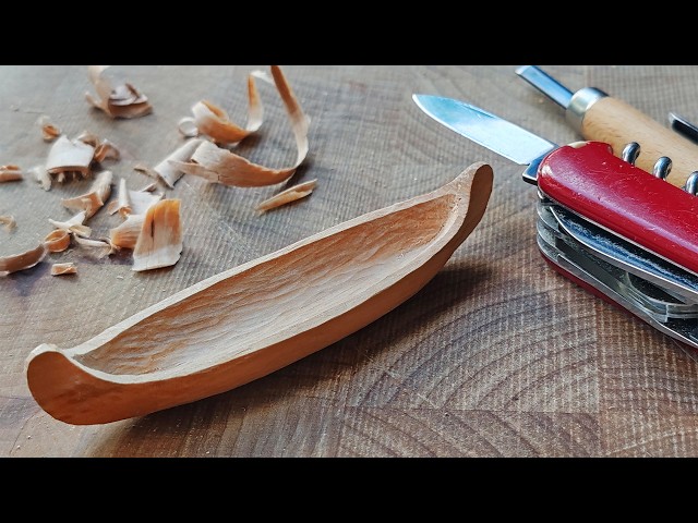 Carve a Miniature Canoe | Step-By-Step Beginner Tutorial
