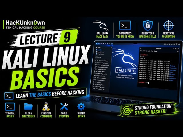 Kali Linux Beginner Guide 🔥 | Learn the Basics Before Hacking | Lecture 9